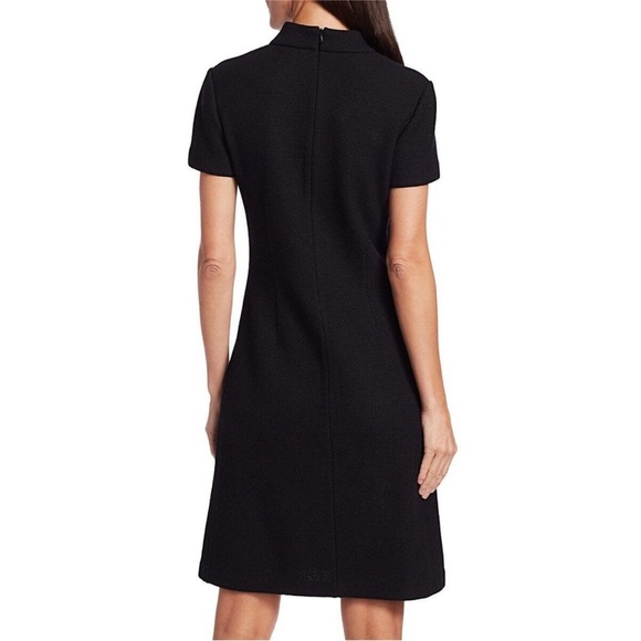 St. John Caviar Micro Boucle Knit Wool Blend Dress Black-8 - Picture 2 of 8